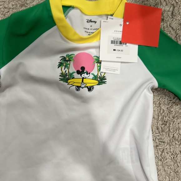 NWT Janie and jack Mickey rash guard and trunks - Picture 3 of 3